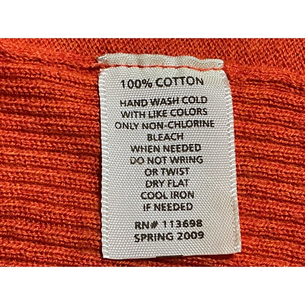 Margaret OLeary Cropped Sweater Vest Large Orange Knit Sleeveless Lagenlook Chic - Picture 10 of 10